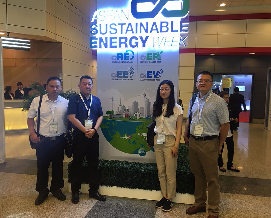 Haipeng Xin appeared at the 2019 Thailand Renewable Energy Exhibition