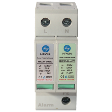 Ⅱ+Ⅲ類交流電源防雷器HM320-5/40T2(1P+N)